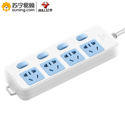 公牛(bull) 插座 GN-315 4位 1.8米(L)