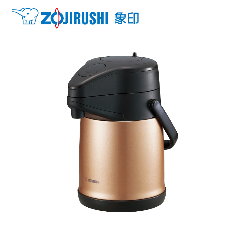 象印(ZO JIRUSHI)保温壶 SR-CC22C 气压式保温壶304不锈钢气压式热水壶家用大容量保温壶2.2L金铜色