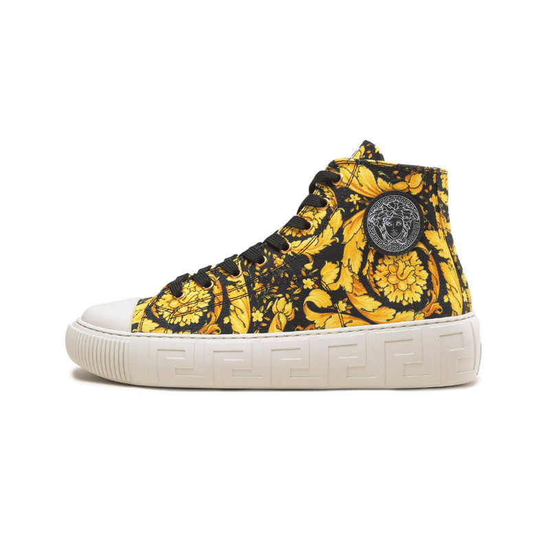 范思哲versace男士织物美杜莎高帮系带休闲运动鞋板鞋dsu8403dte4g