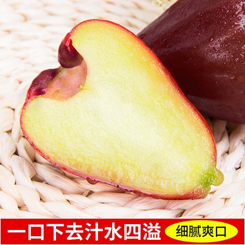 [熊猫鸟]海南黑金刚莲雾 热带水果 净重4.5斤 大果 单果80-120g 当季水果 现摘现发 清甜爽口高清大图
