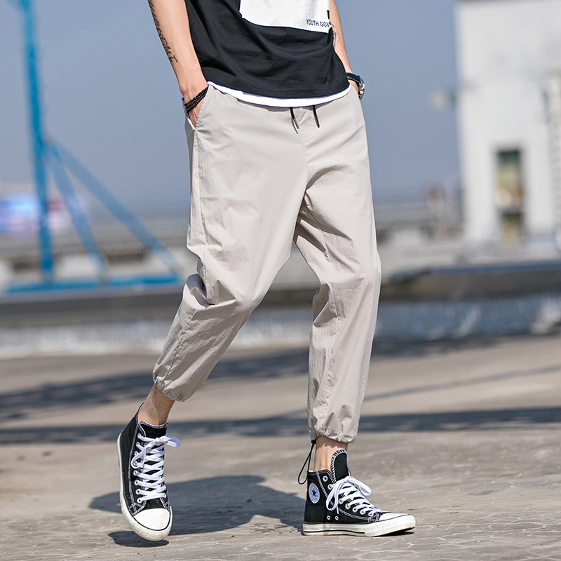哈伦裤夏季裤子男日系原创男士休闲裤束脚青少年九分裤宽松收腿裤