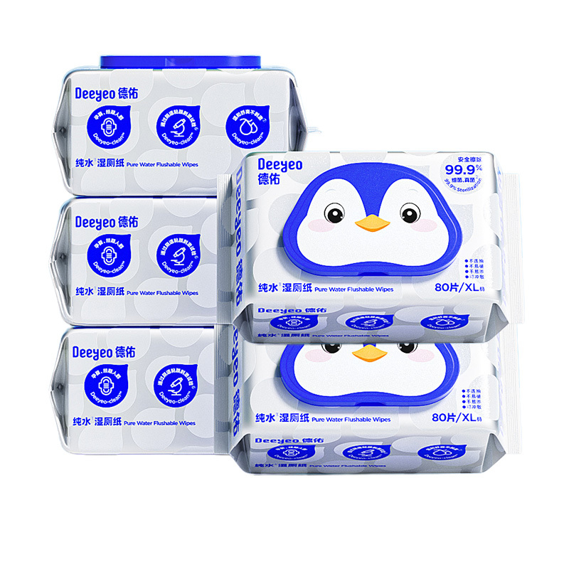 德佑湿厕纸80片*6包贤草版2007DYWP080(包装随机)