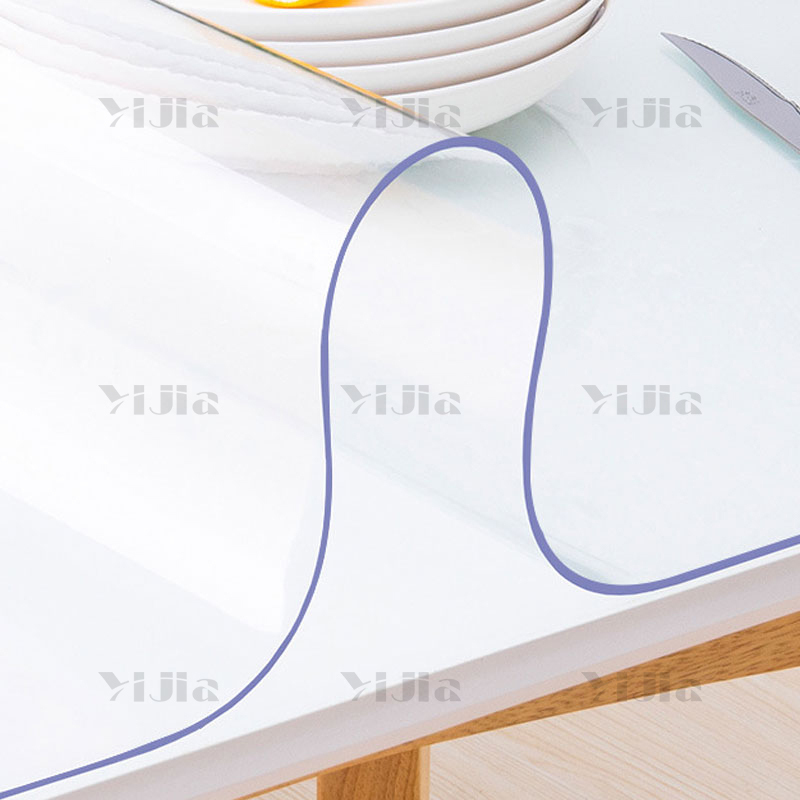 翌嘉YJ40618161 透明桌布pvc餐桌垫茶几垫防水防油软玻璃 80*150高清大图