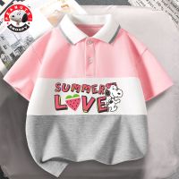 史努比(SNOOPY)儿童拼接短袖polo衫2023新款男童半袖上衣夏装帅气中大童学院风T恤DU