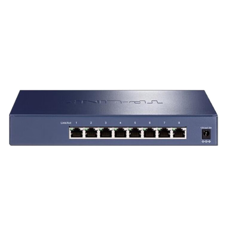 普联(TP-LINK)2.5G交换机企业级中小型网络汇聚核心组网分线器无风扇钢壳 TL-SH1008