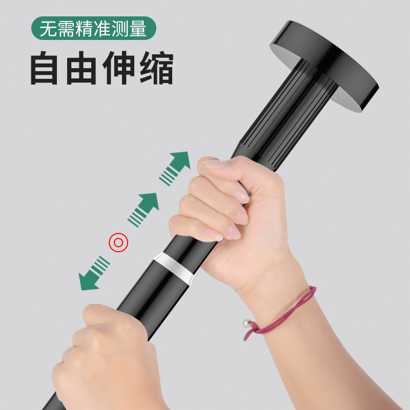 台下盆支撑架厨房水槽洗手盆支架托架家用陶瓷盆洗脸盆固定支撑杆-黑金款【70-120cm】4根装不锈钢可伸缩高清大图