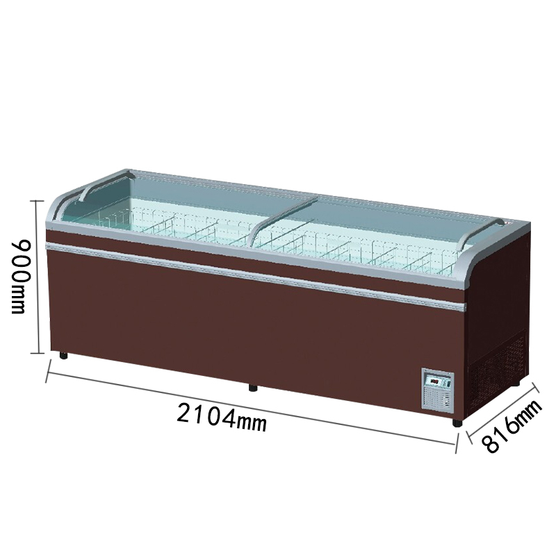 海容（hiron）卧式冰柜商用 玻璃门展示冷冻冷柜雪糕柜 超市组合柜 -23℃超低温柜内置灯颜色随机 825升智能化霜