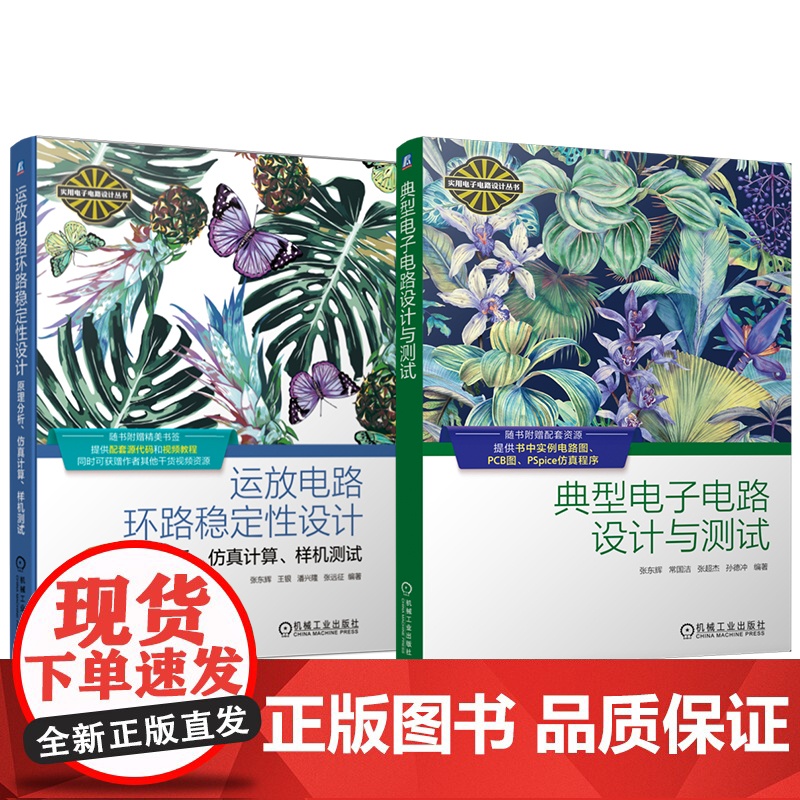 套装 典型电子电路设计与测试+运放电路环路稳定性设计 原理分析仿真计算样机测试 模拟电路数字电路电源电路设计(全2册高清大图