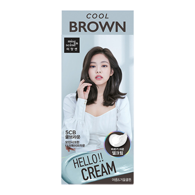 miseenscène美妆仙hello cream新款啫喱植物染发剂 5CB 冷棕色 流行色