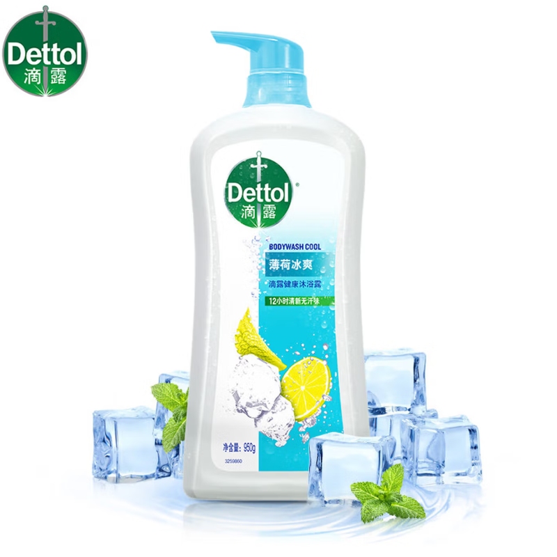 滴露 沐浴露薄荷冰爽950克