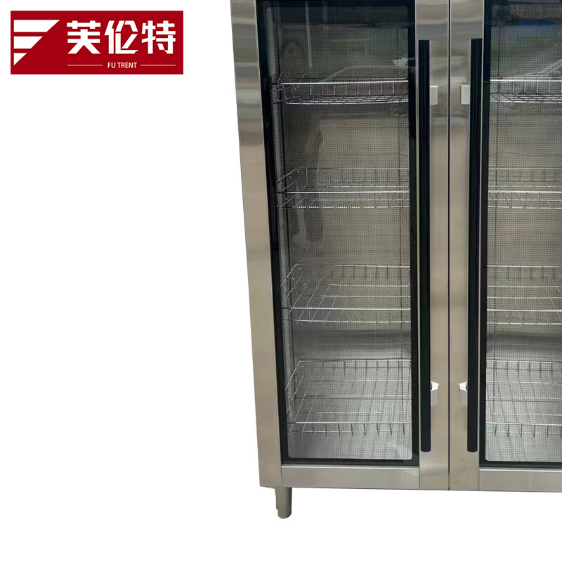 芙伦特消毒柜商用消毒柜碗柜 全不锈钢立式双开门 厨房餐厅食堂大容量光波热风双门消毒柜 FLT-GT-XDG-B高清大图