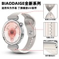 适用华为gt6/5手表高弹力UV表带watchgt反扣圆尾车线款腕带GT4替换带男女款新款智能设备配件iboann 藕粉 gt546