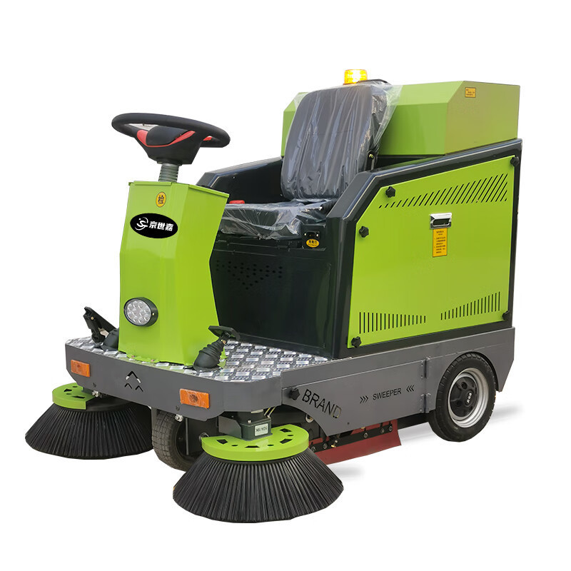 京世嘉 驾驶式扫地机工业扫地车 户外道路清扫车 电动扫路车 JS-1400A 绿色 YGQC
