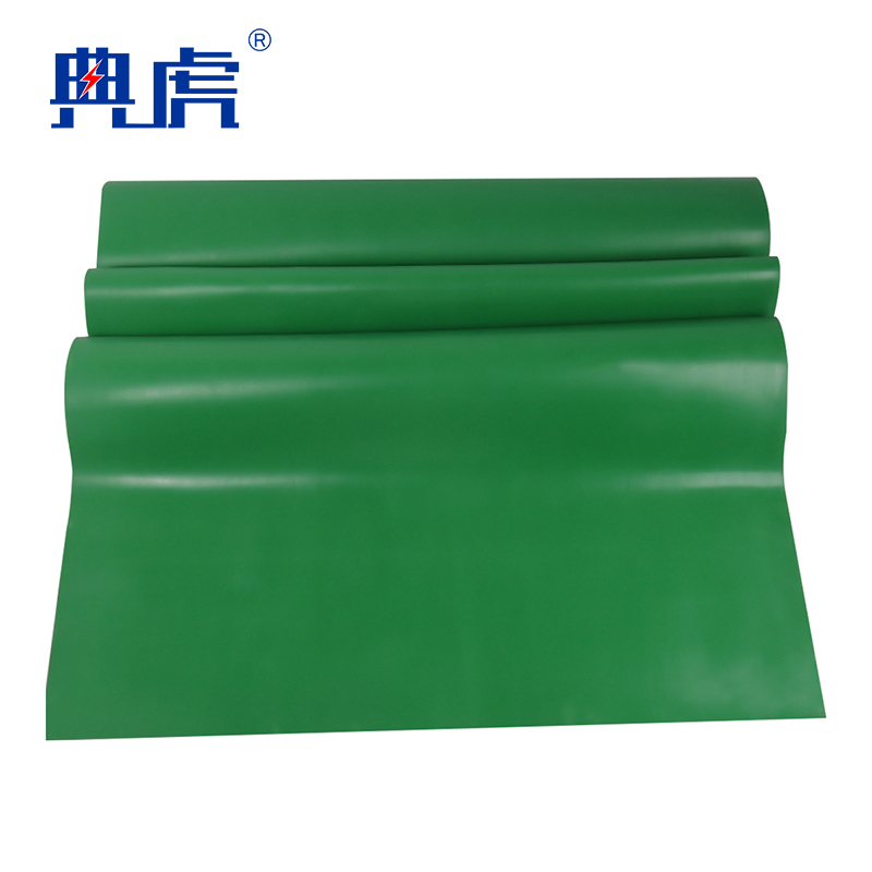 典虎 绝缘胶垫 绿色平面3mm*1.2m*10m 6kv 卷高清大图