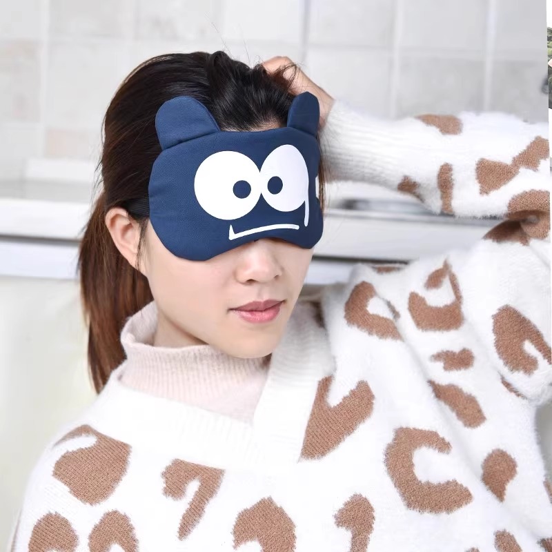 冰敷眼罩睡眠带冰袋卡通遮光透气可爱男女午休睡觉冷热敷护眼眼罩高清大图