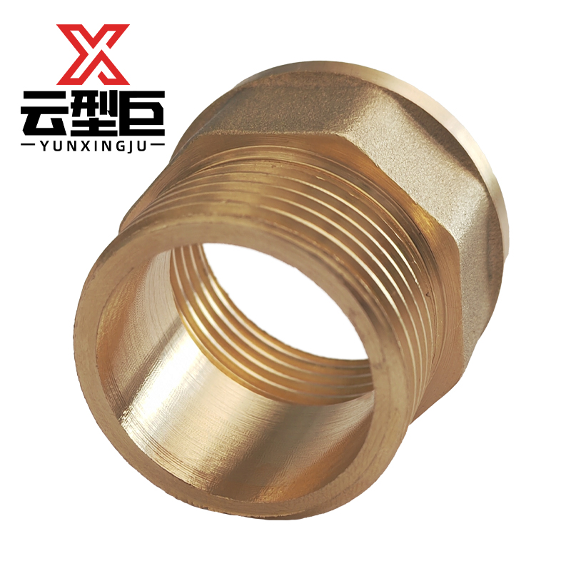 云型巨 铜内外丝直接 铜管件黄铜管件 DN25 个高清大图
