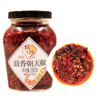 坛坛乡 辣椒酱 拌饭剁椒酱 豉香蒜香朝天椒湖南特产 下饭菜香辣酱 [1瓶]豉香朝天椒280g