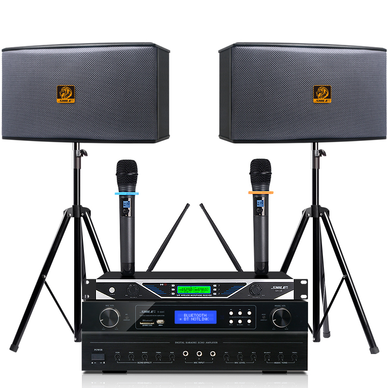 狮乐(SHILE)K555C/BX119家庭ktv音响套装会议室功放话筒音箱组合客厅卡拉OK家庭影院