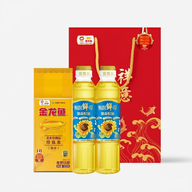 金龙鱼鲜萃御品组合1276g礼袋装 米油伴手礼高清大图