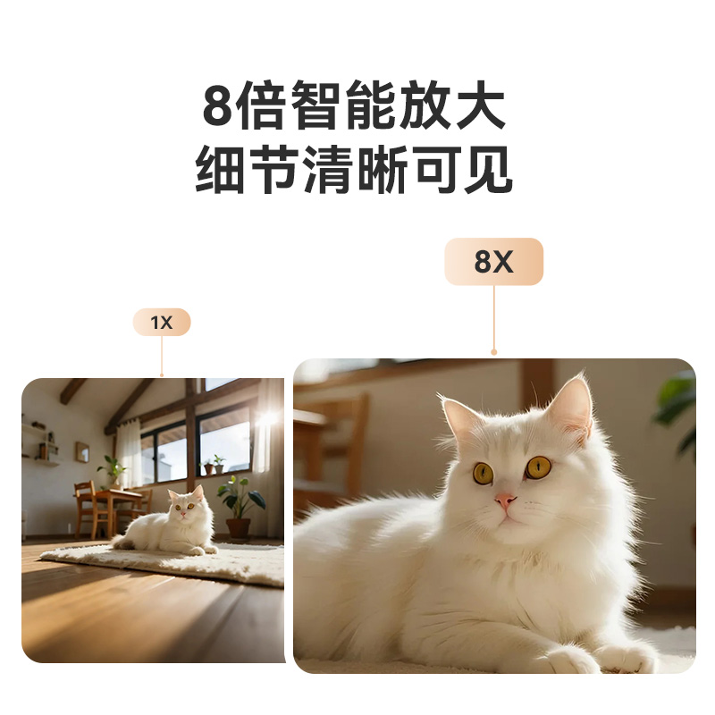 小湃4G室内摄像头P50G家用免费流量监控无需网络360度手机远程摄影机高清大图