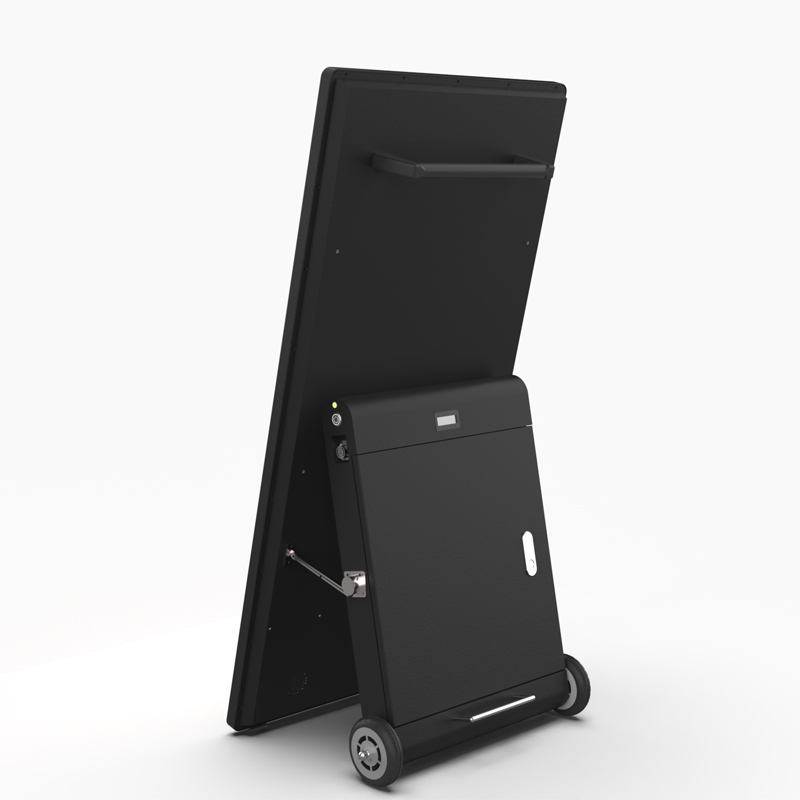 钮鹿客 户外移动电子水牌 店面广告机 32英寸防水高亮 内置电池 广告展示牌 海报一体机高清大图