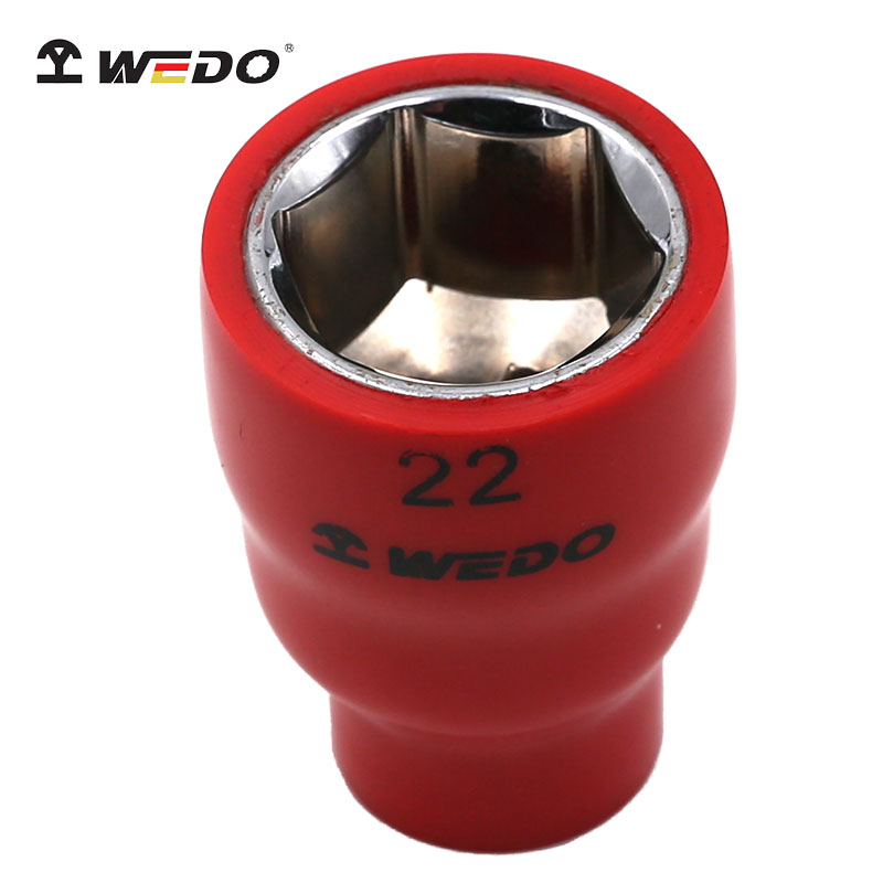 维度(WEDO)IN535A 3/8寸绝缘浸塑六角套筒 3/8寸(10mm)套筒头 VDE 绝缘耐压1000V高清大图