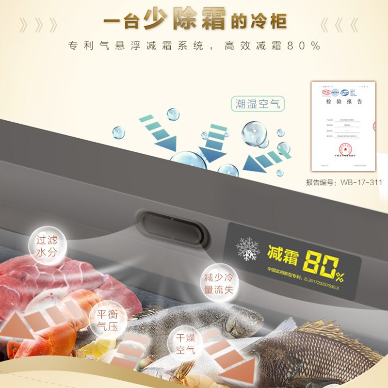 Haier海尔冰柜双温柜家用冷柜超低温细胞级冷冻柜冷藏柜一级能效 免除霜冰柜小型商用大容量 FCD-182XER高清大图