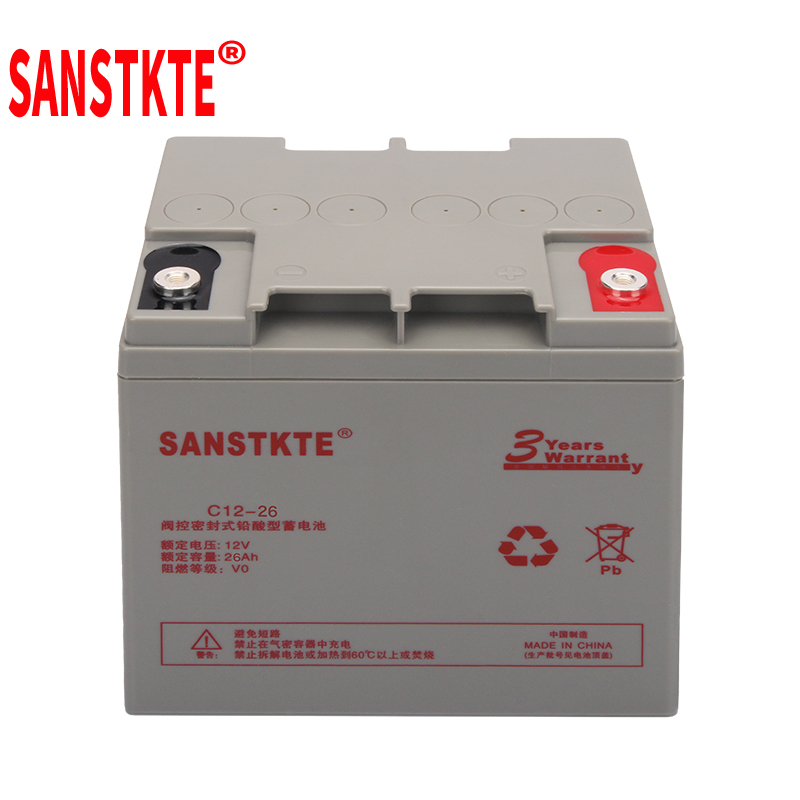 SANSTKTE铅酸蓄电池UPS电源12V26AH通信EPS监控网络门禁安防消防系统C12-26高清大图