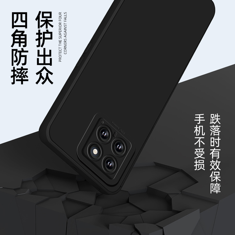 BOEEK 适用于小米14手机壳小米14Pro液态硅胶防摔防滑减震散热植绒男女个性简约全包镜头保护套