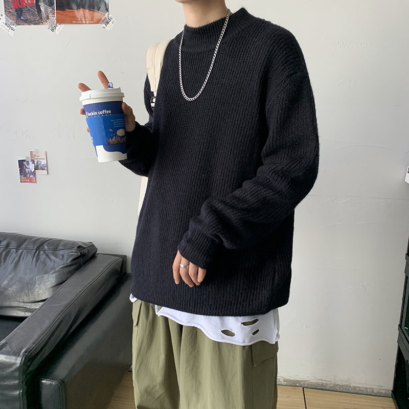 馨洋都ShinDov秋冬毛衣男士半高领打底针织衫秋季韩版线衣羊毛衫潮流上衣服