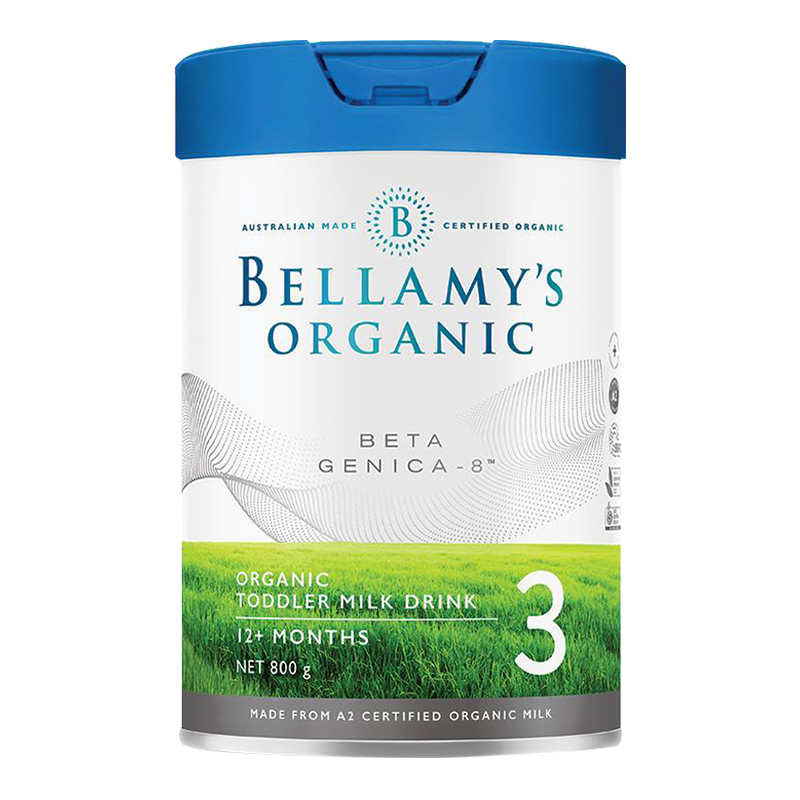 效期27年-贝拉米(Bellamy’s )宝宝有机奶粉3段800g/罐12月以上进口婴幼儿三段奶粉白金版含A2蛋白