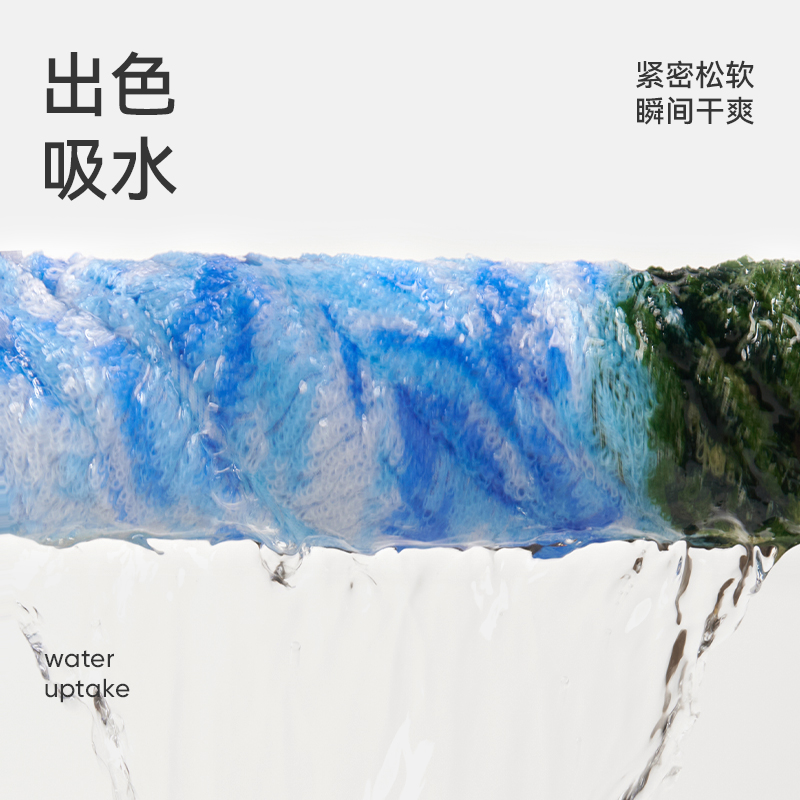 洁玉 大师系列-可以裱起来当壁画的毛巾-双条装毛巾礼盒 悦律夏日*2高清大图