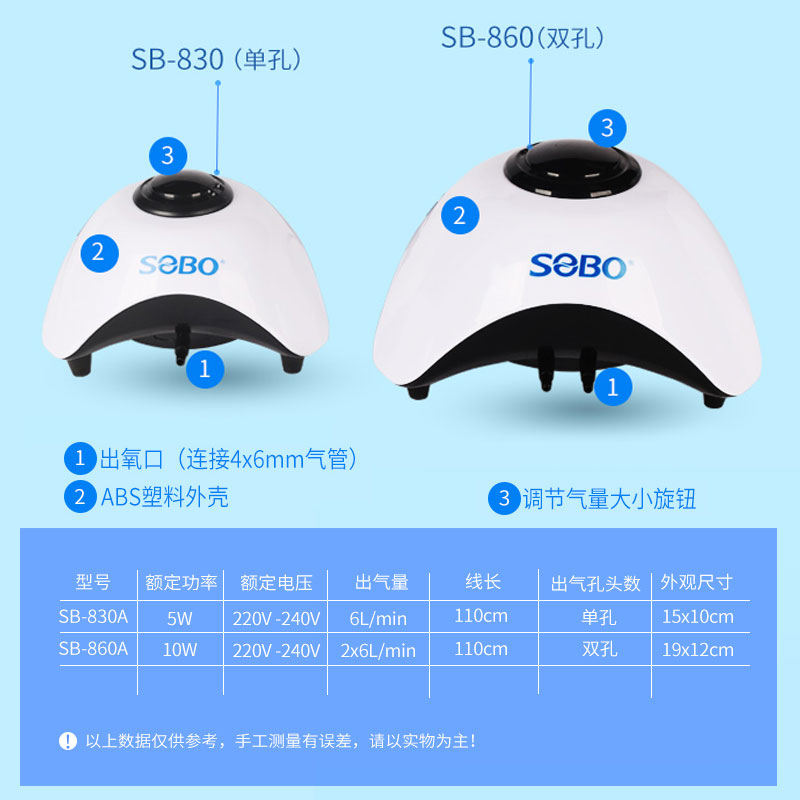 增氧泵氧气泵鱼缸增氧机养鱼打氧机充氧加氧泵小型机高清大图