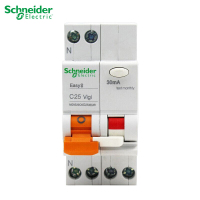 施耐德电气,Schneider Electric E9系列断路器空气开关 漏电保护器 3P 4P 63A带漏保 家用空开 1P+N带漏保-25A E9系列