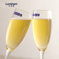 Luminarc法国(ARC)乐美雅无铅玻璃杯品味优雅香槟杯160ML(两只装)G9470易洗酒具