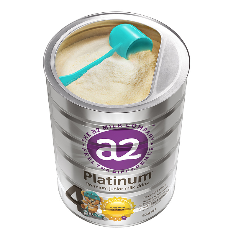 a2奶粉4段婴幼儿童奶粉3岁以上900g罐牛奶粉新西兰原装进口白金版