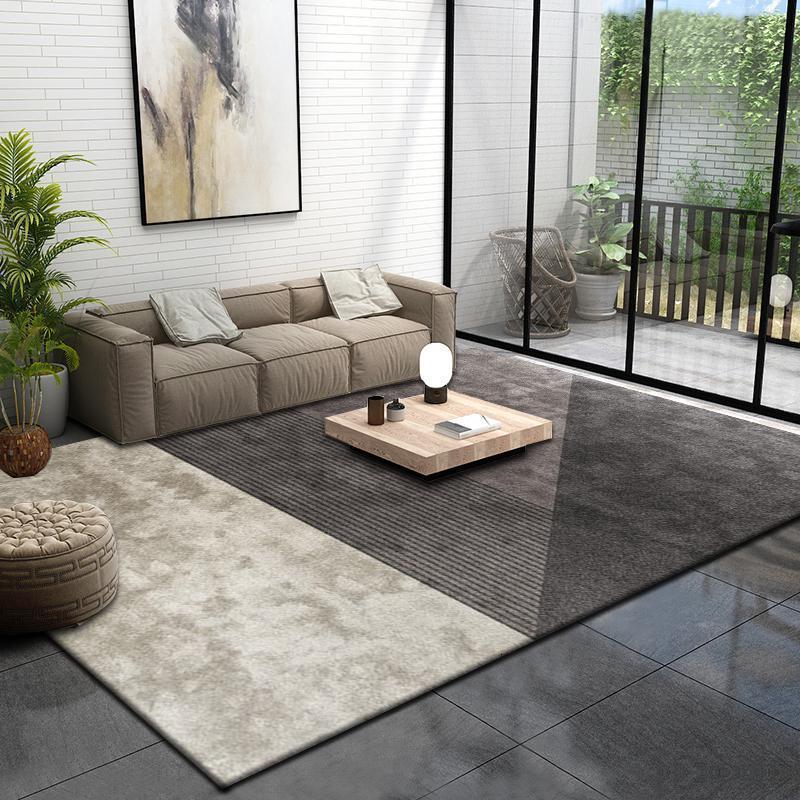 家柏饰(CORATED)地毯客厅现代简约几何图案茶几毯地垫卧室床边北欧轻奢房间风 费赛罗-曙光银 2.4米×3.4米