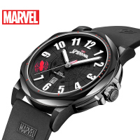 漫威（MARVEL）手表男 防水男士手表 石英表 氟橡胶表带 夜光日历蜘蛛侠同款