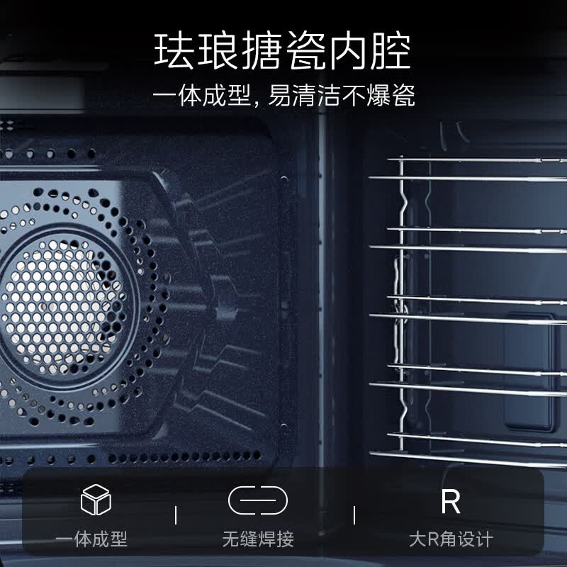 美的(Midea)SX7Pro[年度新品]嵌入式蒸烤箱一体机 78L大容量无边全嵌全新变频石墨烯涡轮大热风蒸烤炸炖高清大图