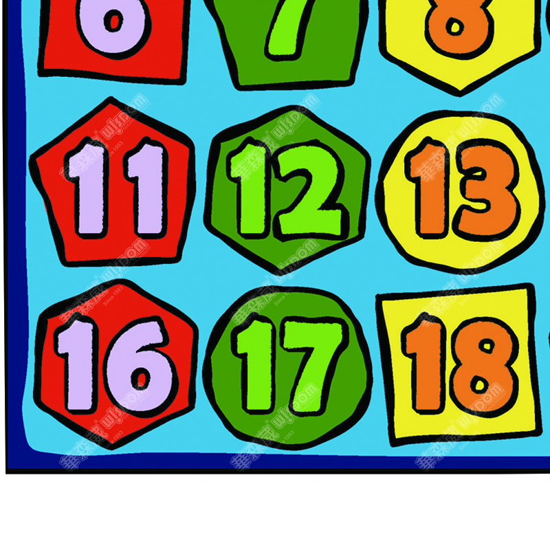 华森葳 跳跳形状教学毯 认识数形教学毯高清大图