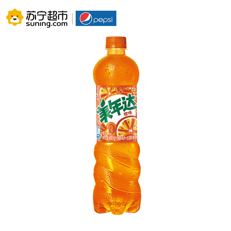 美年达橙味汽水 600ml