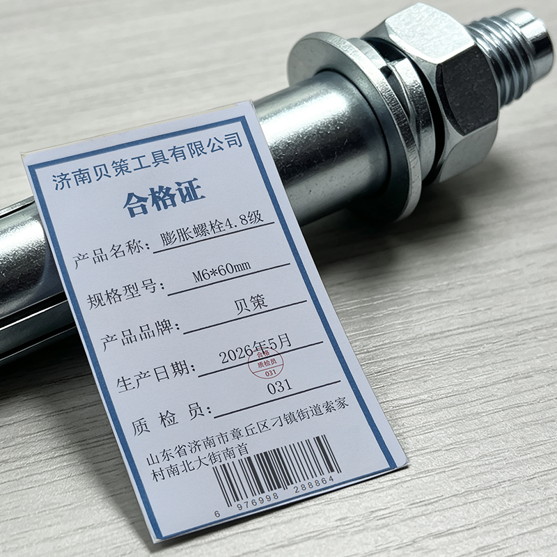 贝策 膨胀螺栓 M6*60mm 个高清大图