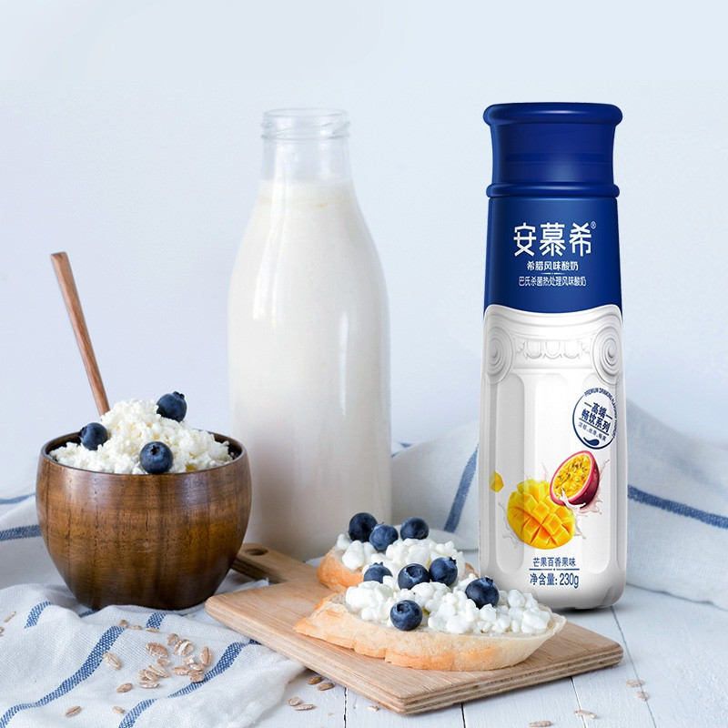 伊利安慕希高端畅饮希腊风味酸奶芒果百香果味230g10瓶