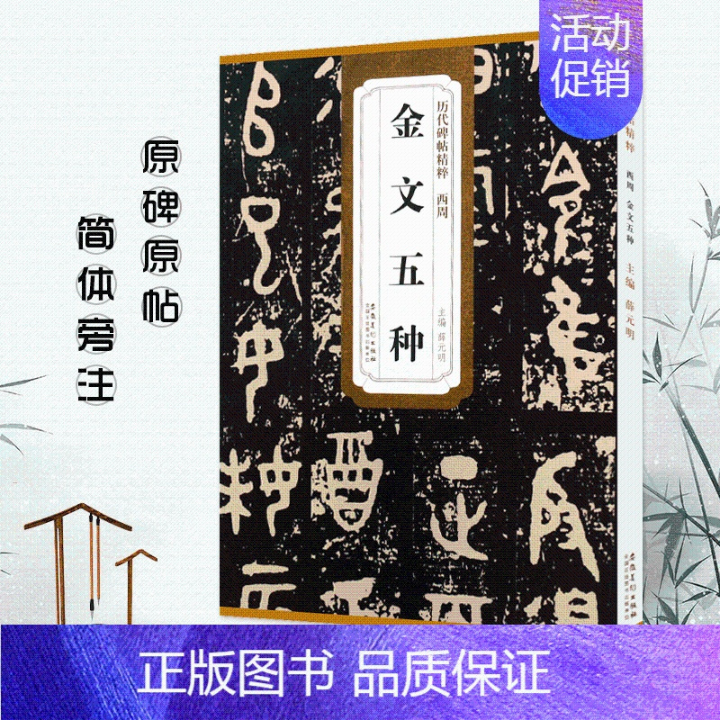[正版]满2件减2元西周金文五种大盂鼎史墙盘散氏盘毛公鼎虢季子白盘历代碑帖薛元明主编简体旁注毛笔书法字帖技法解析金文名品