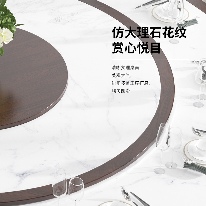 匡大 餐桌实木餐桌 圆餐桌1.8米手动餐桌KDT909