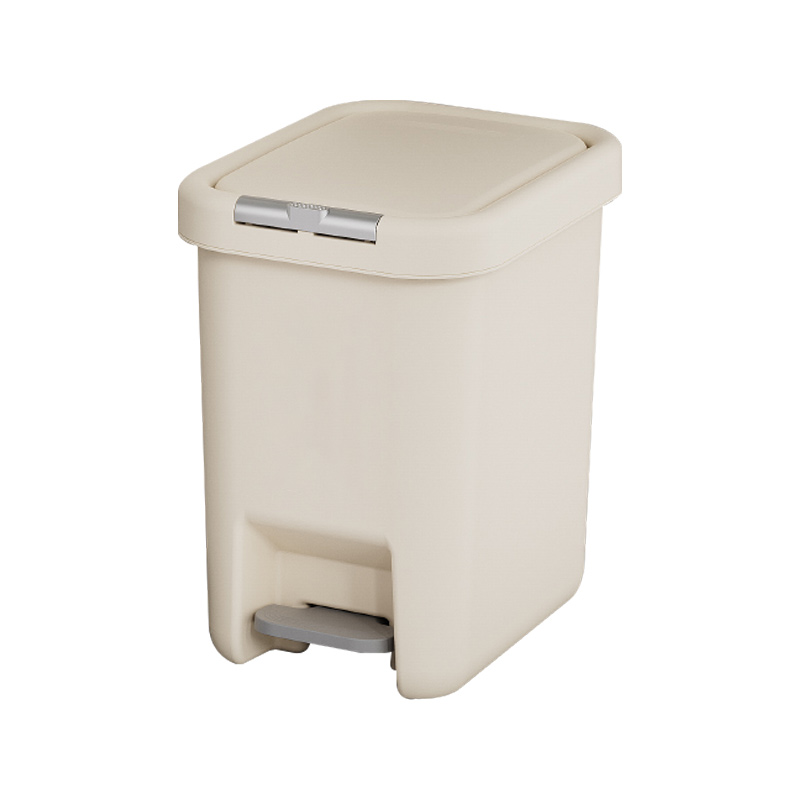 臻远 ZY5090114手按脚踩两用垃圾桶 送1卷垃圾袋 10L 茶色