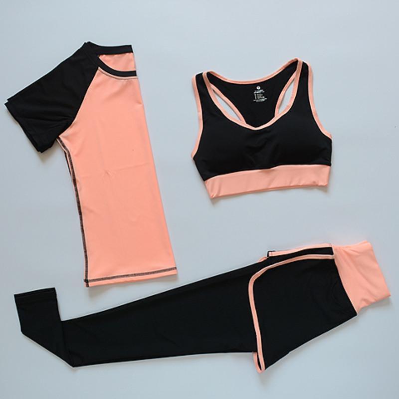 高腰款瑜伽服女套装运动服套装速干跑步衣服健身服性感视频