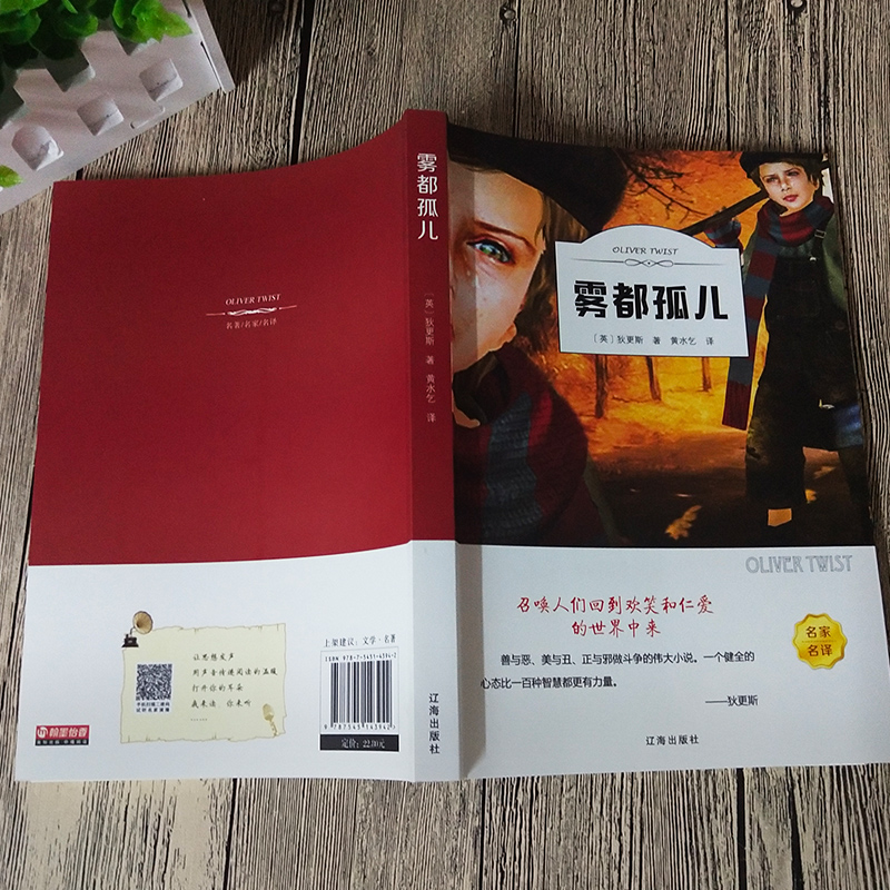[正版]雾都孤儿 书狄更斯五六年级小学生课外阅读必读书籍经典书目人民文学全集无删减世界名著小说辽海出版社ys高清大图
