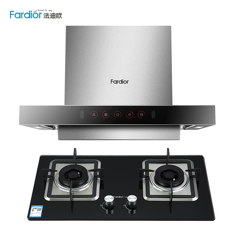 Fardior/法迪欧 烟灶套餐欧式6001+2B15液化气600mm小尺寸爆炒20m³大吸力体感操控4.2KW大火力