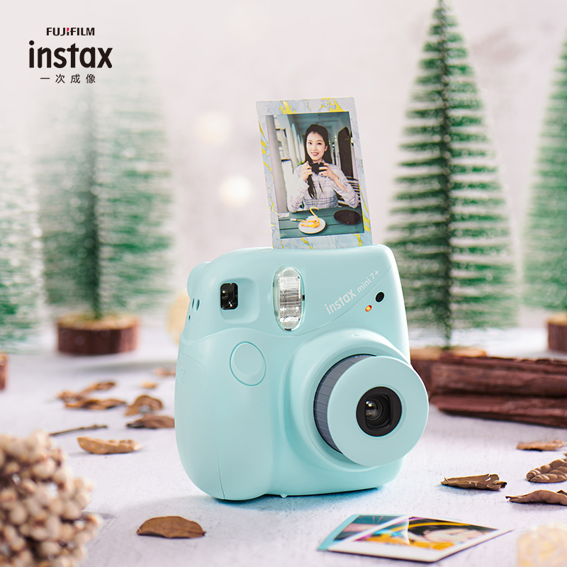 富士(FUJIFILM)INSTAX 立拍立得 胶片相机 入门款 mini7+ 蓝色 单机标配